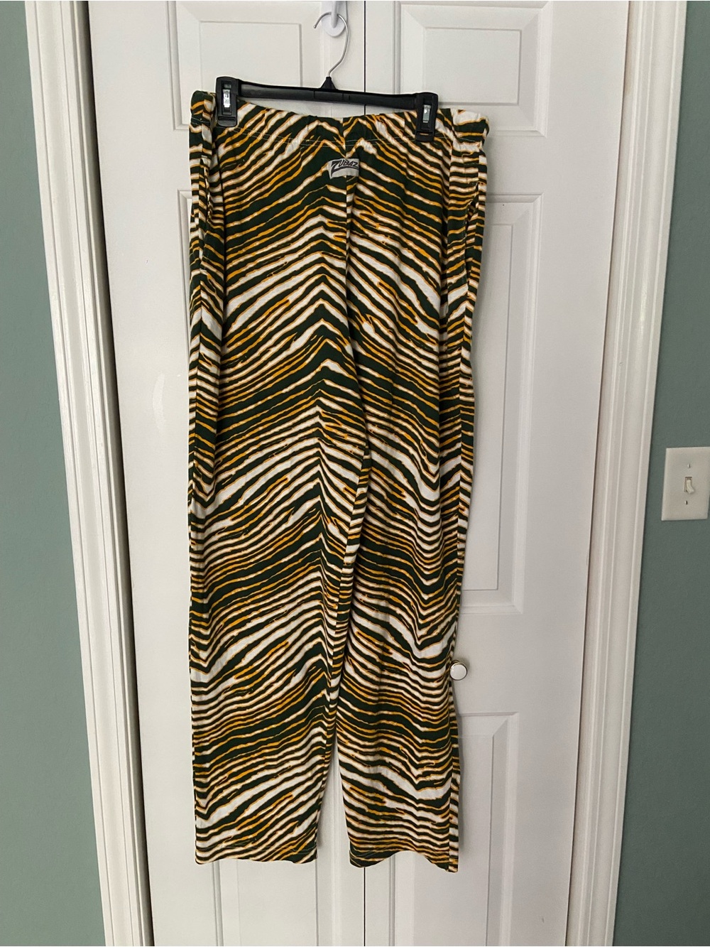 men’s x-large vintage zubaz pants green and gold